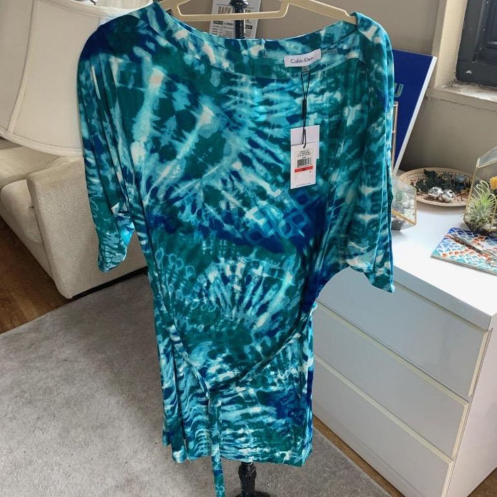 Calvin Klein Tie Dye print Midi dress